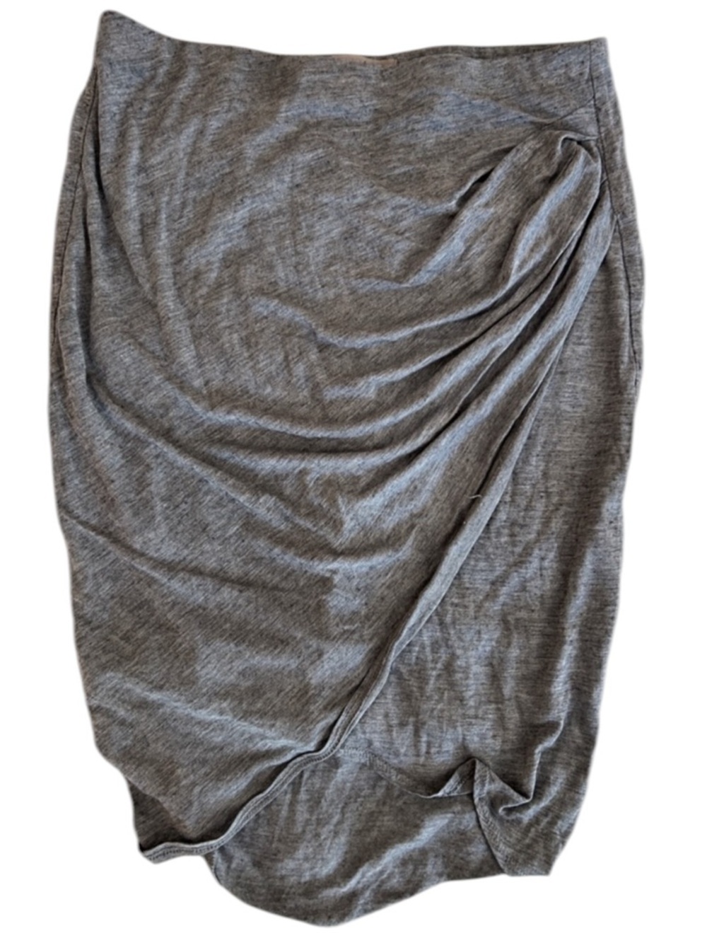 Helmut lang Gray Ruched Wrap-Front Women's Skirt p